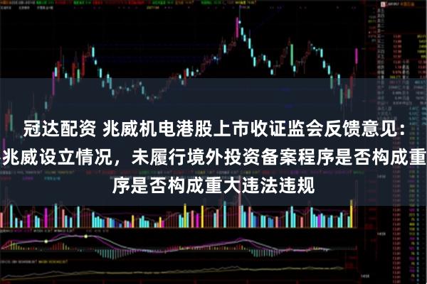 冠达配资 兆威机电港股上市收证监会反馈意见：需说明香港兆威设立情况，未履行境外投资备案程序是否构成重大违法违规
